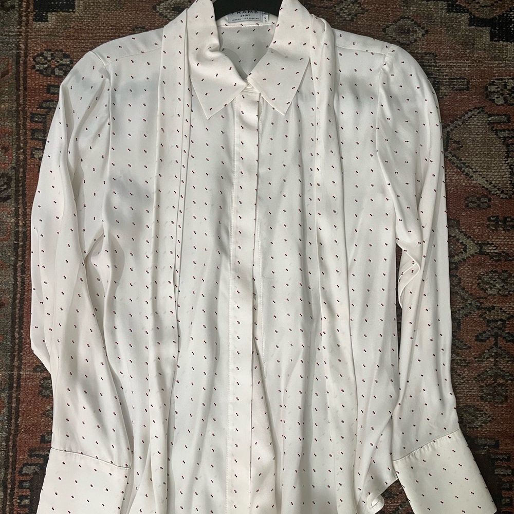 Frame silk shirt with tie detail